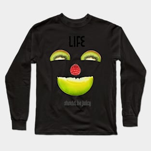 Smiling Fruit Face Long Sleeve T-Shirt